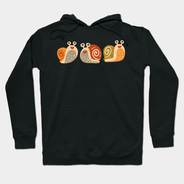 Happy Snails Hoodie by TeaTimeTs